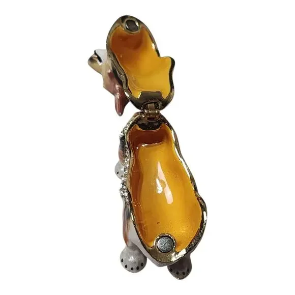 Bejeweled Enameled Pewter Corgi Dog Trinket Box Unbranded - Picture 7 of 7